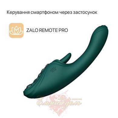 Смарт-вибратор Zalo Ares Turquoise Green &ndash; подогрев, 3 мотора, стимуляция клитора и точки G SX2693 фото