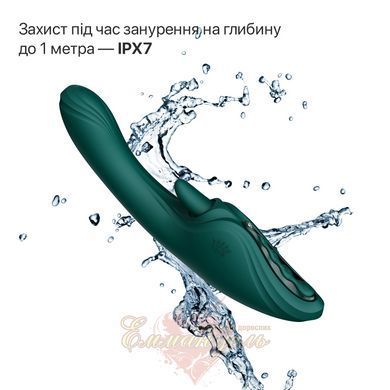 Смарт-вибратор Zalo Ares Turquoise Green &ndash; подогрев, 3 мотора, стимуляция клитора и точки G SX2693 фото