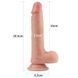 Фалоімітатор Dual-Layered Silicone Cock 8'' Flesh #2 реалістик 6452LV4005-9 фото 11