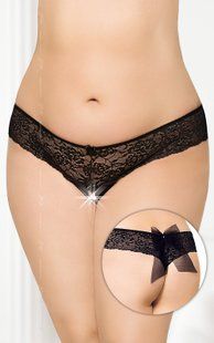 Женские стринги - G-string 2436 Black, Plus Size, XXXL 55912436110 фото