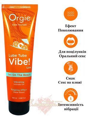 Edible lubricant &ndash; Orgie Lube Tube Vibe! Sex on the beach (100 ml), stimulating with vibration effect 69-17526 &mdash; photos
