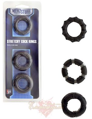 Dream toys Menzstuff Stretchy Cock Rings Smoke