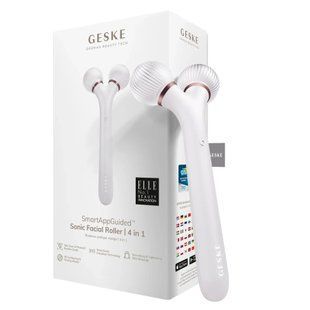 Электронный ультразвуковой ролик для массажа лица GESKE Sonic Facial Roller 4в1 starlight HB0176 фото