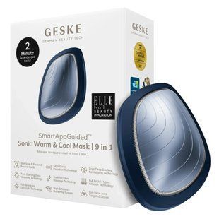 Ультразвуковая маска GESKE Sonic Warm&Cool Mask 9в1 midnight, теплый и холодный уход для лица HB0100 фото