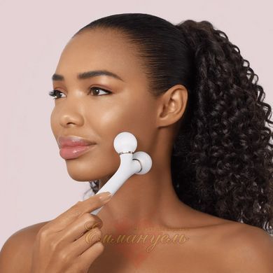 Электронный ультразвуковой ролик для массажа лица GESKE Sonic Facial Roller 4в1 starlight HB0176 фото