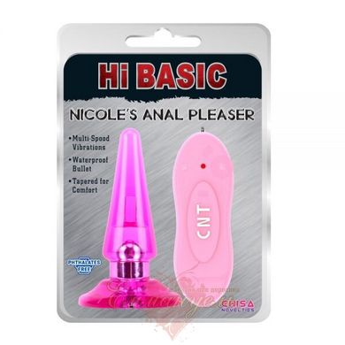 Vibration plug-in - NICOLE'S Anal Pleaser-Pink Remote