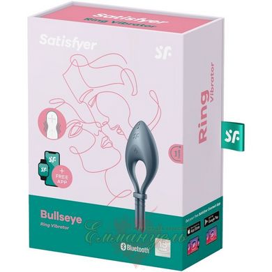 Эрекционное виброкольцо-лассо с регулировкой размера - Satisfyer Bullseye Dark Blue