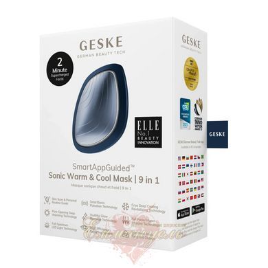 Ультразвуковая маска GESKE Sonic Warm&Cool Mask 9в1 midnight, теплый и холодный уход для лица HB0100 фото