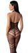 Bodystocking with weaving on the belly &ndash; Passion BS100 One Size, black, decorative seam, with access SO8941 - photos (2