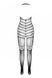 Bodystocking with weaving on the belly &ndash; Passion BS100 One Size, black, decorative seam, with access SO8941 - photos (4