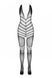 Bodystocking with weaving on the belly &ndash; Passion BS100 One Size, black, decorative seam, with access SO8941 - photos (3