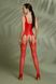 Bodystocking - Passion ECO BS007 red, with access, silhouette pattern, imitation garters