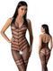 Bodystocking with weaving on the belly &ndash; Passion BS100 One Size, black, decorative seam, with access SO8941 - photos (1