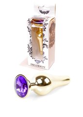 Анальна пробка - Plug-Jewellery Gold BUTT PLUG- Purple