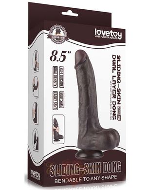 Фаллоимитатор - Sliding-Skin Dual Layer Dong 8.5" Black