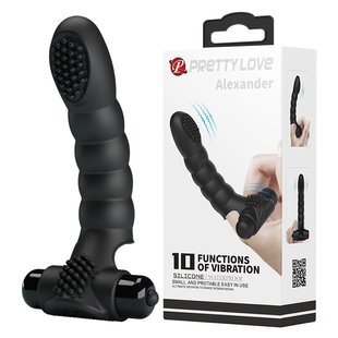 Вибронасадка на палец - Pretty Love Alexander Finger Vibrator Black