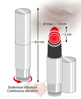 Вибратор - Kiss Me Lipstick Vibe - 9 x 2