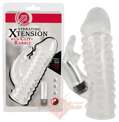 Nozzle on the member - Penis Sleeve with Clitoris Stimulator