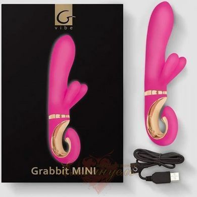 Вибратор-кролик с двумя отростками для клитора - Grabbit GVibe, розовый FT10882 фото
