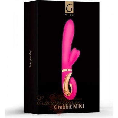 Вибратор-кролик с двумя отростками для клитора - Grabbit GVibe, розовый FT10882 фото