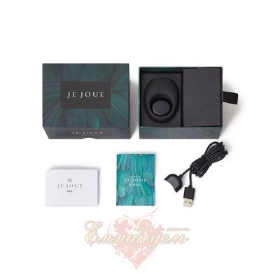 Premium Cock Ring - Je Joue - Mio Black, Deep Vibration, Elastic, Magnetic Charging