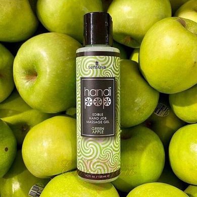 Смачний гель для вишуканих мануальних і оральних ласк - Sensuva Handipop Green Apple (59 мл)