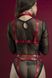 Waist belt - Feral Feelings - Harness Bra, Bodice, genuine leather, red