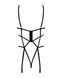 Strap bodysuit with access - Obsessive Badossa crotchless teddy S/M, black