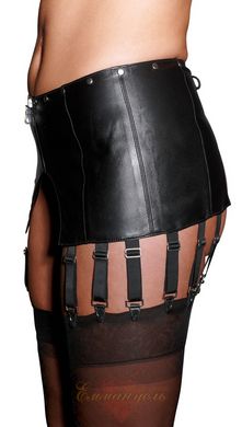 Шкіряний пояс для панчіх - 2000130 Leather Suspender Belt - L
