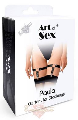 Гартеры для чулок из натуральной кожи - Art of Sex Paula (2 шт.)