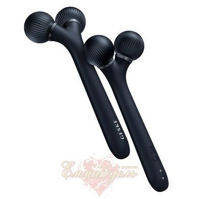 Электронный ультразвуковой ролик для массажа лица GESKE Sonic Facial Roller 4в1 black HB0179 фото