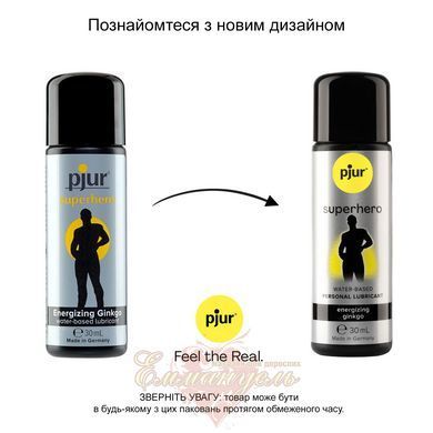 Стимулирующий лубрикант на водной основе Pjur Superhero Energizing Glide 30 мл с экстрактом гинкго билоба PJ10580 фото