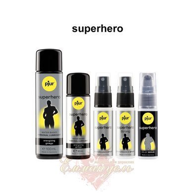 Стимулирующий лубрикант на водной основе Pjur Superhero Energizing Glide 30 мл с экстрактом гинкго билоба PJ10580 фото