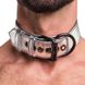 Ошейник с поводком - Bondage Fetish Metallic Pup Collar With Leash