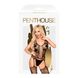 Bodystocking with imitation corset and garter belt - Penthouse Love Bud Black XL