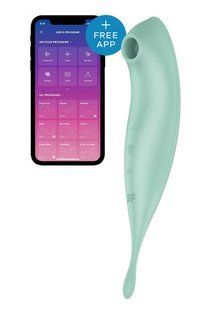 Smart Clit Vibrator with Vacuum Stimulation - Satisfyer Twirling Pro+ Mint SO6716 &mdash; photos