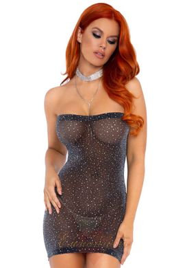 Платье-бандо со стразами - Leg Avenue Lurex rhinestone tube dress, с люрексом, one size