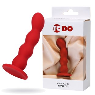 Anal dildo - ToDo By Toyfa Favorite, silicone, red, 13 cm, ø 2.8 cm