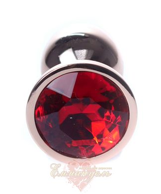 Anal plug - Jewelery Red Gold PLUG Red, S