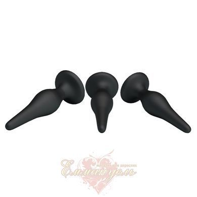Anal cork - Pretty Love Begginer's Mini Anal Kit Black 6603BI0555 &mdash; photos