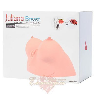 Мастурбатор у формі грудей - Kokos Juliana Breast з вібрацією 82163 фото