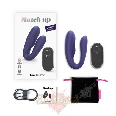 Remote couples vibrator - Love To Love MATCH UP - MIDNIGHT INDIGO