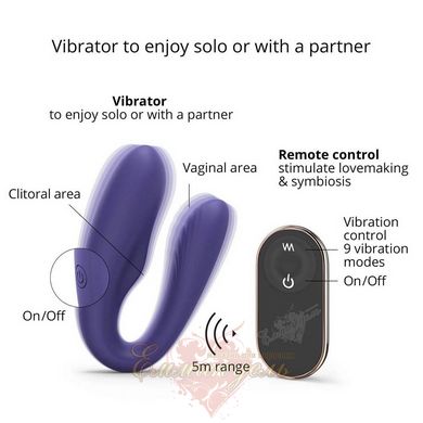 Remote couples vibrator - Love To Love MATCH UP - MIDNIGHT INDIGO