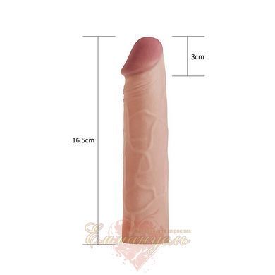 Pleasure X-Tender Realistic Penis Sleeve &ndash; Adds 1 Inch Length & 30% Girth, Flesh Tone 6452LVTOY051 &mdash; photos
