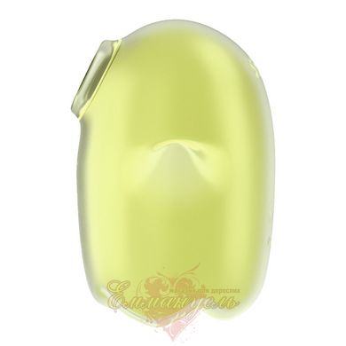 Вакуумний кліторальний стимулятор з вібрацією - Satisfyer Glowing Ghost Yellow, світиться в темряві