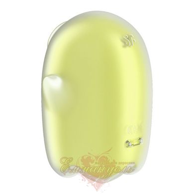 Vacuum clitoral stimulator with vibration - Satisfyer Glowing Ghost Yellow, glows in the dark