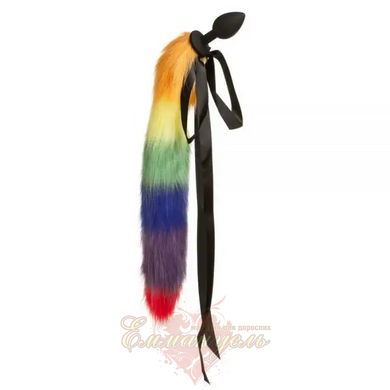 Rainbow tail butt plug with tape - TAILS RAINBOW
