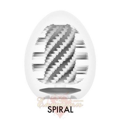 Masturbator-egg - Tenga Egg Spiral, Dense TPE, 5ml lubricant sample SO9798 &mdash; photos