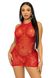 Мини-платье со стразами на бретелях - Leg Avenue Rhinestone halter mini dress OS Red