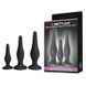 Anal cork - Pretty Love Begginer's Mini Anal Kit Black 6603BI0555 - photos (1